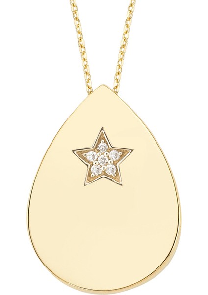 Altınsepeti Damla Yıldızlı Altın Kolye As1111Kl