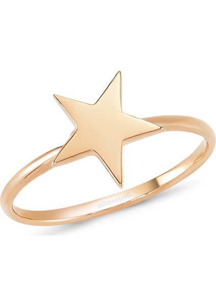 Altınsepeti Rose Altın Yıldız Yüzük As213Yz 13