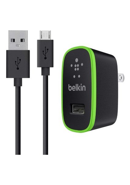 Ev Şarj Cihazı 2.1 Amper + Micro USB Kablo - Siyah - BLK-111