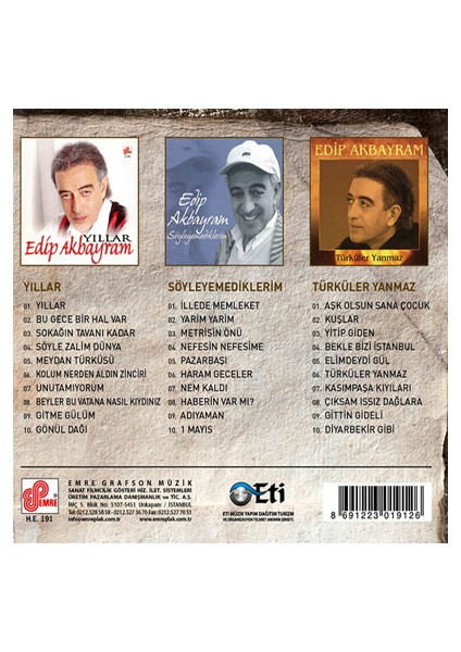 Edip Akbayram Arşiv 1 - 2'li CD fiyatları
