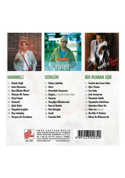 Rafet El Roman Arşiv 2/ 3 Cd