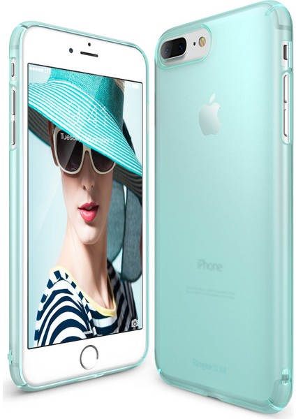 Slim Frost iPhone 7 Plus Kılıf White - 4 Tarafı Saran Tam Koruma İnce Buzlu Şeffaf