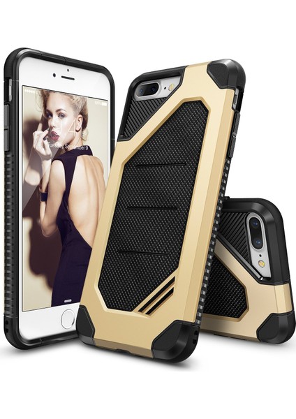 Max iPhone 7/8 Plus Kılıf Royal Gold - Tam Koruma Isı Dağılımlı Şok Emici Teknoloji
