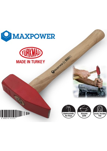 Maxpower Ahşap Saplı Çekiç 100gr