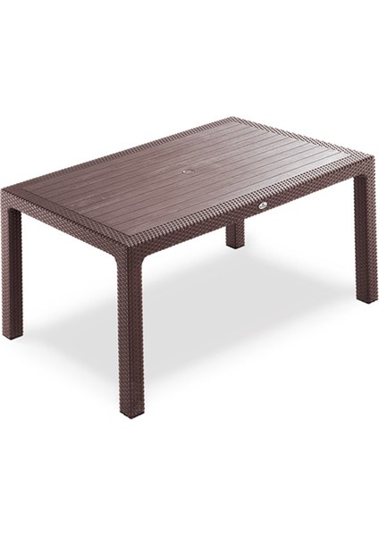 Classi 150 Rattan Dikdörtgen Masa - Kahverengi