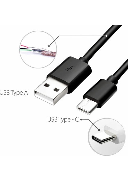 Type C Usb Veri Aktarım Ve Şarj Kablosu 3 Metre