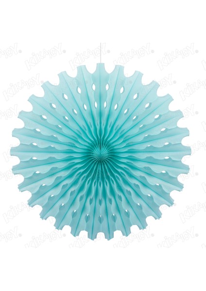 Dekoratif İkili Yelpaze Süs Mavi