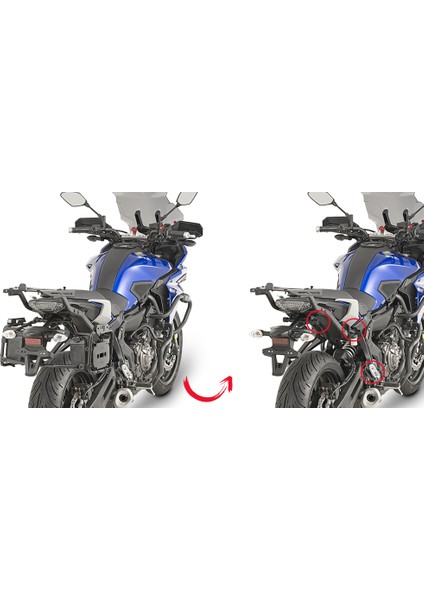 Gıvı Plxr2130 Yamaha Mt-07 Tracer (16-17) Yan Çanta Taşıyıcı