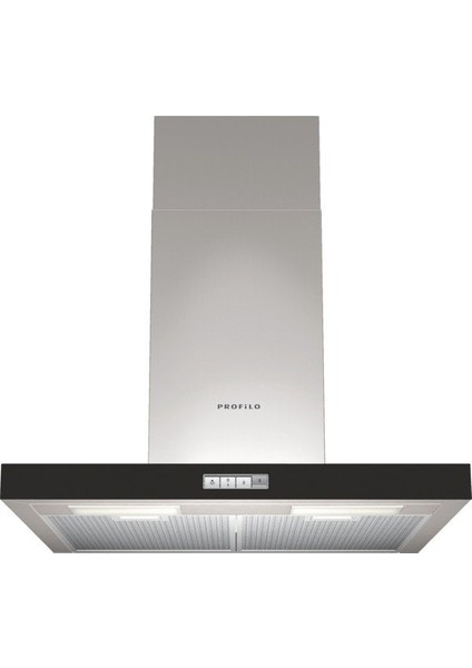 Dvb6R451 Inox Çelik Davlumbaz Box Dizayn Inox / Siyah