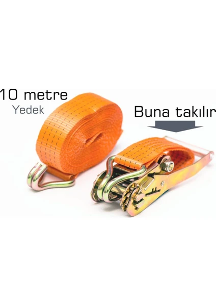 Spanzet Cırcırlı Yük Gerdirme Kemeri 10 Metre 090403