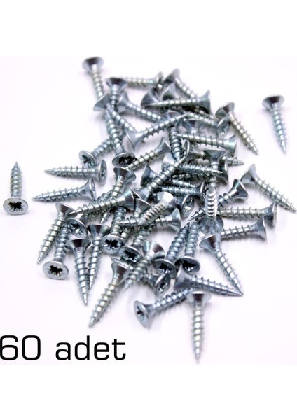 3.5 X 18 ( 3.5 Mm Çap X 1.8 Cm Yükseklik ) 60 Adet Vida 091102