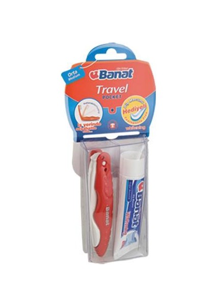 Pocket Travel (Orta Sert, 25 ml Diş Macun Hediyeli )