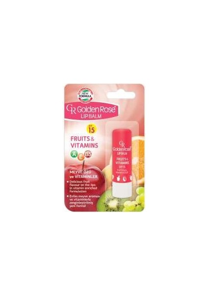 Golden Rose Lip Balm Fruits & Vitamins Spf 15