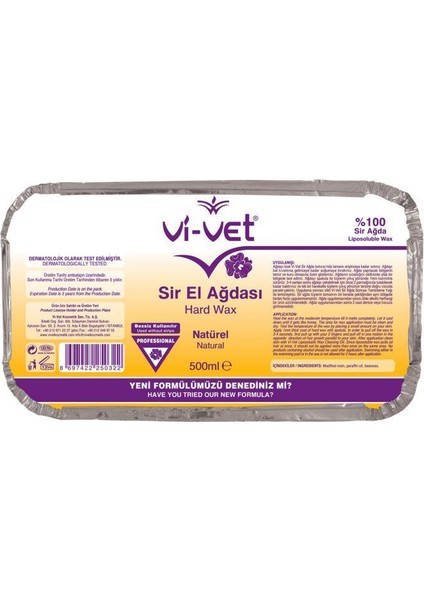 Vivet Sir Ağda Naturel (doğal) Kalıp Ağda 500 Ml