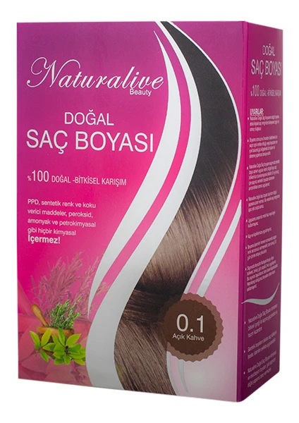 Doğal Saç Boyası (Açık Kahve) 100 gr