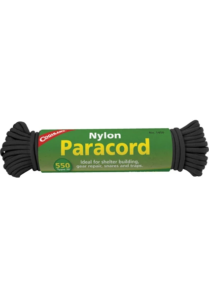 Coghlans 15.25 Metre Paracord İp Siyah