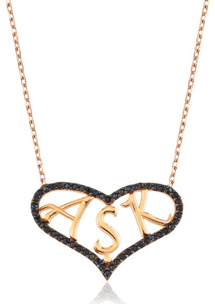 MeryemZeynep Gümüş Kalbimde Aşk Kolye