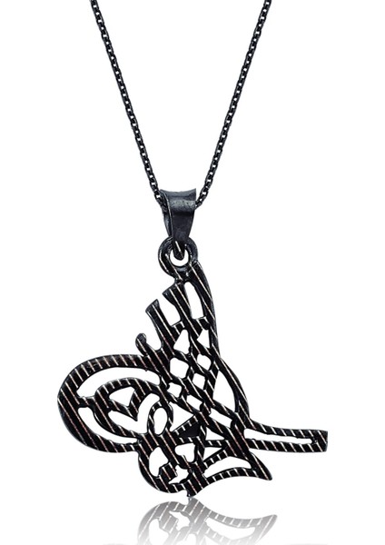 Bayan Lili Gümüş Tuğra Kolye