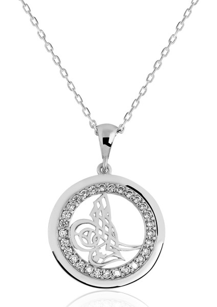 Bayan Lili Gümüş Tuğra Kolye