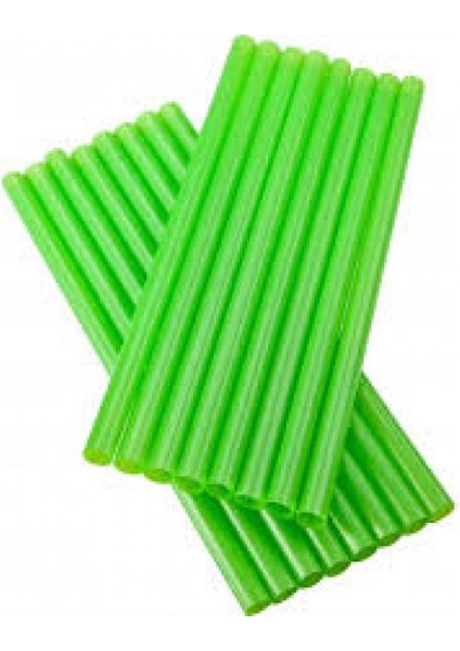 100 Adet Plastik Yeşil Pipet