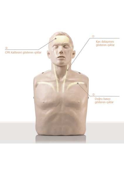 CPR Eğitim Mankeni Led Işıklı