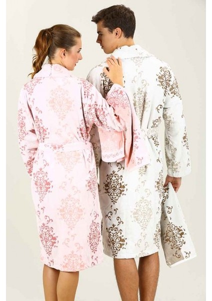 Emıly Kadife Aile Bornoz Seti Pudra Kahve modelleri