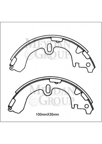 TOYOTA CORONA- AT151- 84/85 ARKA FREN PABUCU (100X35) (DAIWA)