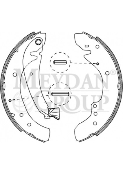 PEUGEOT BOXER- 90/94 ARKA FREN PABUCU (125X105X55) (14 KİŞİLİK) (BRAMAX)