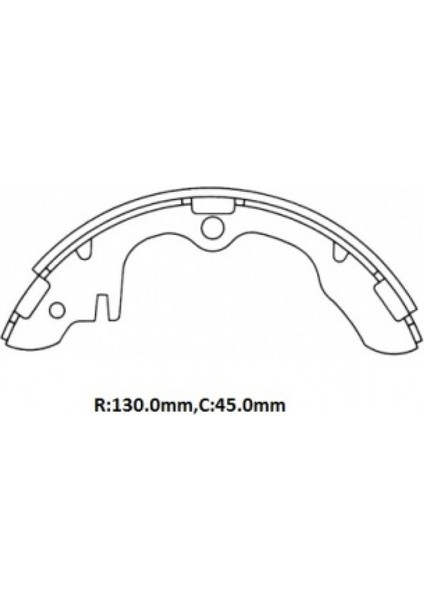Kia CERES- KAMYONET- 90/00 ÖN/ARKA FREN PABUCU 2.2cc (130x45)(DAIWA)