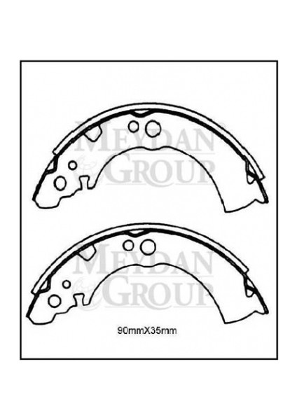 Nissan SUNNY- B11 CD17- 87/88 ARKA FREN PABUCU BENZİNLİ/DİZEL TİP (90X35) (DAIWA)