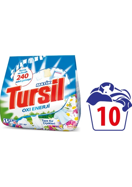 Matik Toz Çamaşır Deterjanı Kır Çiçekleri 1,5 kg 10 Yıkama