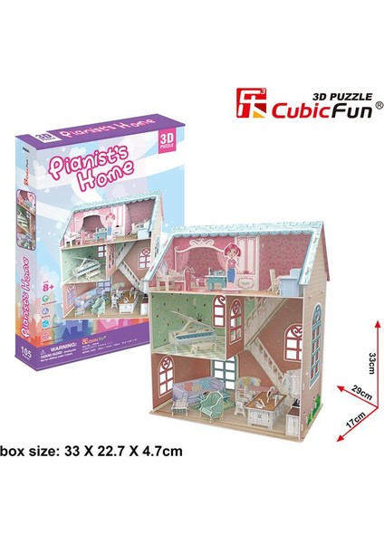 3D Puzzle 105 Parça Piyanistin Evi