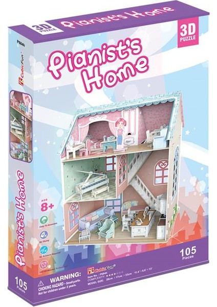 3D Puzzle 105 Parça Piyanistin Evi