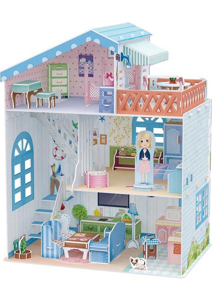 3D Puzzle 112 Parça Sahil Evi
