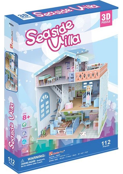 3D Puzzle 112 Parça Sahil Evi