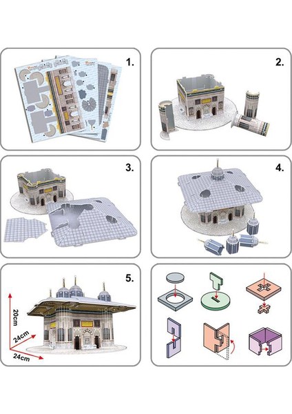 3D Puzzle 73 Parça III. Ahmet Çeşmesi 24x 24x20 C229h