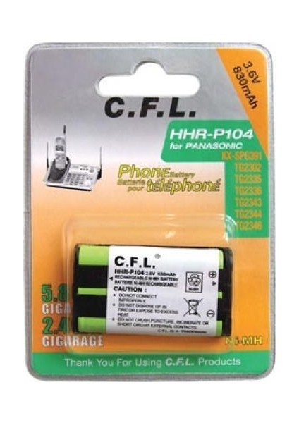 3.6V P-104 830 Mah Telsiz Telefon Pili