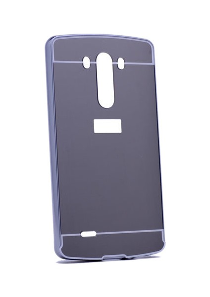Lg K10 Kılıf Aynalı Metal Bumper Çerçeve + Cam