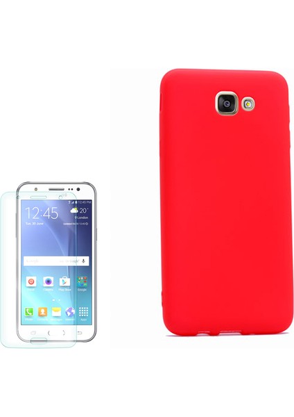 Samsung Galaxy J7 2015 Kılıf Premier Silikon Arka Kapak + Cam