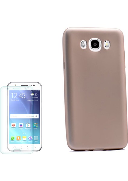 Samsung Galaxy J7 2016 Kılıf Premier Silikon Arka Kapak +Cam