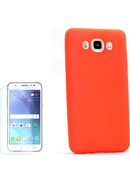 Samsung Galaxy J7 2016 Kılıf Premier Silikon Arka Kapak +Cam