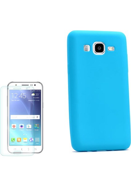 Samsung Galaxy On5 Kılıf Premier Silikon Yumuşak Arka Kapak + Cam