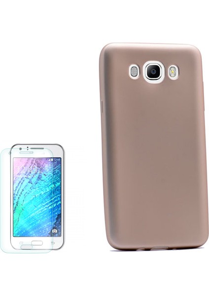 Samsung Galaxy J7 2016 Kılıf Premier Silikon Yumuşak Arka Kapak + Cam