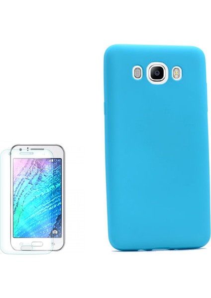 Samsung Galaxy J7 2016 Kılıf Premier Silikon Yumuşak Arka Kapak + Cam