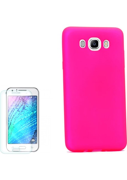 Samsung Galaxy J7 2016 Kılıf Premier Silikon Yumuşak Arka Kapak + Cam