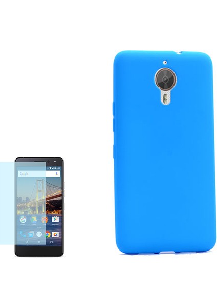 General Mobile Gm5 Plus Kılıf Premier Silikon Yumuşak Arka Kapak + Cam