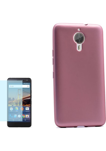 General Mobile Gm5 Plus Kılıf Premier Silikon Yumuşak Arka Kapak + Cam