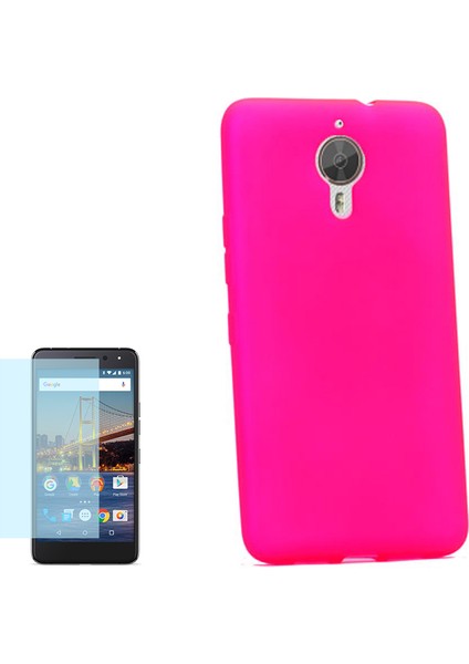 General Mobile Gm5 Plus Kılıf Premier Silikon Yumuşak Arka Kapak + Cam