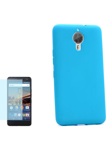 General Mobile Gm5 Plus Kılıf Premier Silikon Yumuşak Arka Kapak + Cam