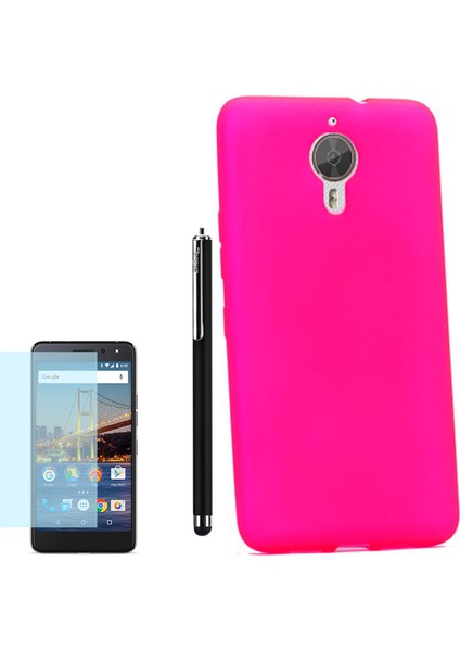 General Mobile Gm5 Plus Kılıf Premier Silikon Yumuşak Arka Kapak +Kalem + Cam